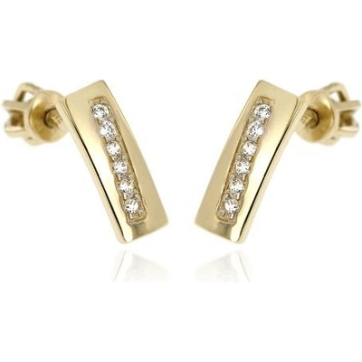 Zlatnictví U Kostela zlaté náušnice se zirkony 1314ž