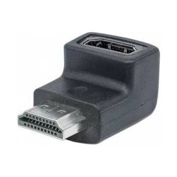 Manhattan Адаптер manhattan hdmi Аf към hdmi Аm черен 4К извит, 353519