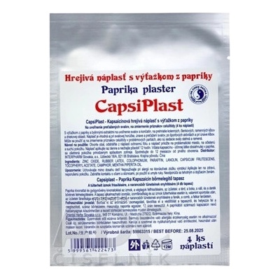 CAPSIPLAST - hrejivá náplasť 4 ks