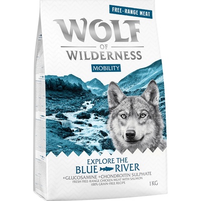 Wolf of Wilderness Explore The Blue River Mobility kuracie z voľného chovu a losos 5 x 1 kg
