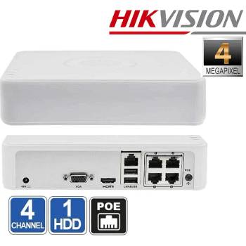 Hikvision 4 Канален мрежов рекордер NVR HIKVISION DS-7104NI-Q1/4P 4xPoE (DS-7104NI-Q1/4P)