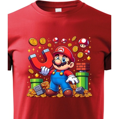 Dětské tričko Super Mario a magnet na mince ČervenáCanvas Dětské tričko Bezvatriko.cz 3217