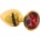 TABOOM Bondage in Luxury Butt Plug with Diamond Jewel Gold-Red L