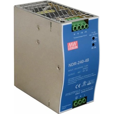 Napájecí zdroj na DIN lištu Mean Well NDR-240-48 48VDC 5A 240W