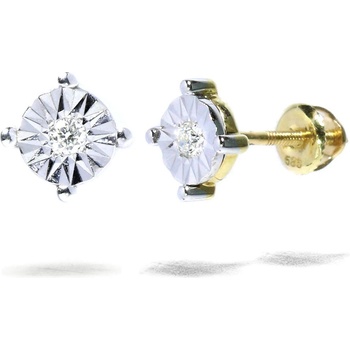 Blink-Blink kombinované náušnice s diamantom 3058ZDG