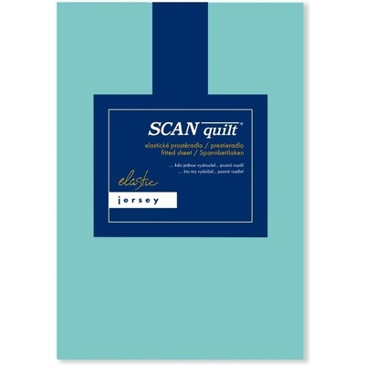 SCANquilt napínací prostěradlo jersey elastic lycra tyrkysové 90x200x30