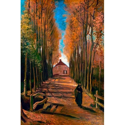 Alej topoľov na jeseň 50x75cm Vincent van Gogh