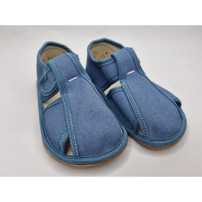 Detské barefoot papučky Baby Bare Shoes Slippers Denim