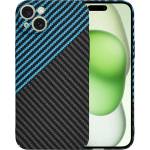 Techsuit Калъф за iPhone 15 Plus - Carbonite FiberShell - Blue Pulse (KF2334603)