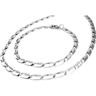 Steel Jewelry set řetízek a náramek jemný z chirurgické oceli SET130175 – Zboží Dáma