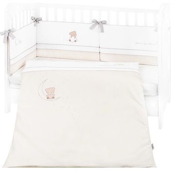 KikkaBoo Бебешки спален комплект с бродерия 2 части EU style 70/140 Dream Big Beige (41101020120)