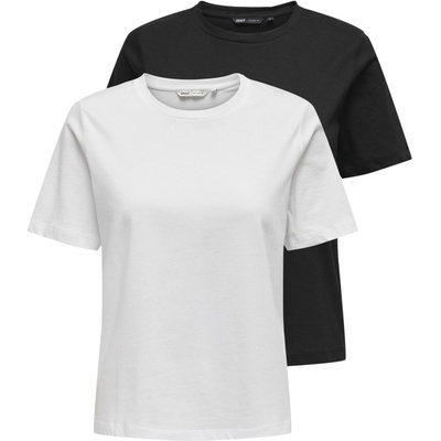 ONLY Тениска черно, бяло, размер xs
