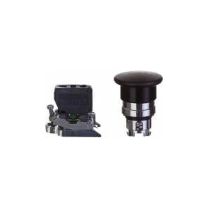 Schneider Electric Safety button 22mm 1Z 0R IP65 self-return black XB4BC21