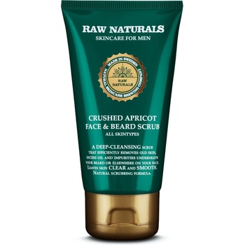 Raw Naturals Raw Naturals, Apricot Face & Beard Scrub, Vegan, Exfoliating Scrub, 75 ml