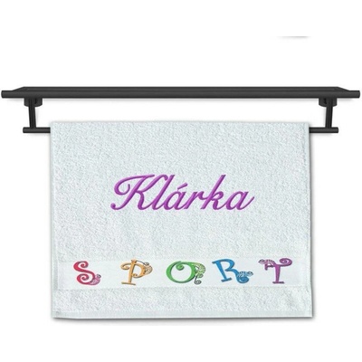 Povlečení Plus dětský ručník se jménem 30 x 50 cm Sport chameleon bílá