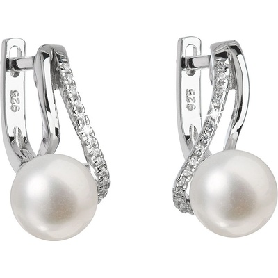 Pavona Evolution Group strieborné náušnice s pravými perlami 21024.1