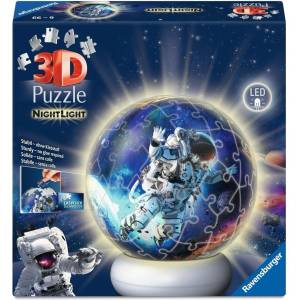 Ravensburger 3D пъзел Ravensburger от 72 части - Астронавти в космоса (със светлина) (12008058)