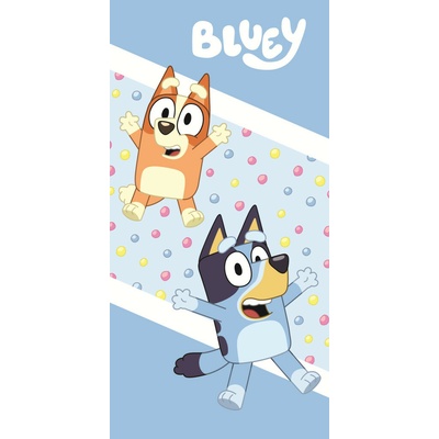 BrandMac dětská osuška BLUEY a Bingo modrá 70 x 140 cm