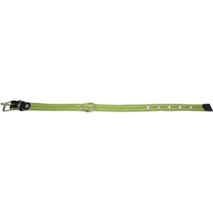 COLLAR Памучен рефлектиращ нашийник - 30 - 40см, 20мм - зелен