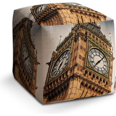 Sablio Taburet Kostka Clock tower: 40x40x40 cm