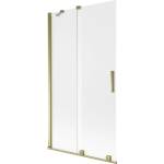 Mexen Velar параван за вана 2-крилен плъзгащ се 100 x 150 cm, матиран, златен - 896-100-000-31-50 (896-100-000-31-50)