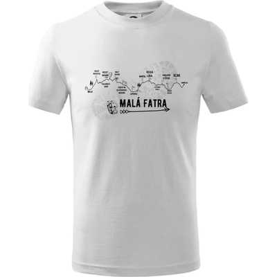 Profil kopca Malá fatra tričko dětské bavlněné Bílá