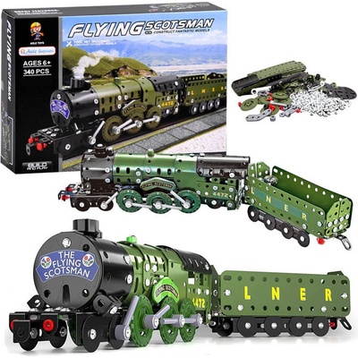 JOKOMISIADA Konstrukční kovová stavebnice Parní lokomotiva