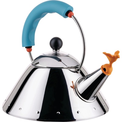 Alessi Чайник със свирка 9093 Alessi синя дръжка 1 л (9093/1 LAZ)