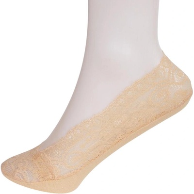 Дантелени терлици в бежов цвят