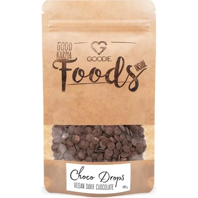 Goodie Choco Drops horká čokoláda vegan 150 g