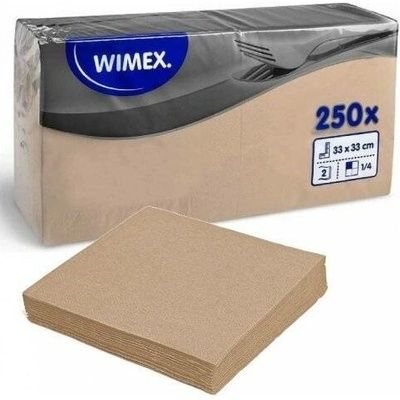 Wimex Ubrousky nebělené hnědé 33x33 2V 250ks