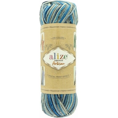Alize Superwash Artisan 9016 modro sivá