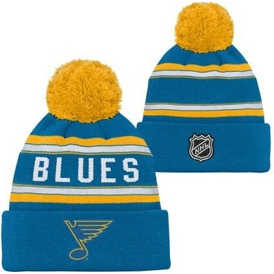 Outerstuff Dětská zimní čepice St. Louis Blues NHL Jacquard Cuffed Knit With Pom