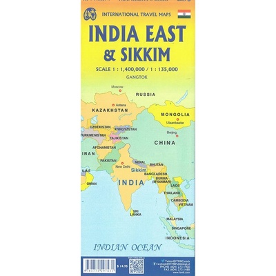 mapa Sikkim and India Northeast 1:135 t.-1:500 t. ITM