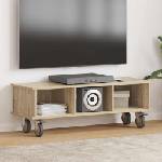 vidaXL ТВ стойка 100 x 35 x 35 см Сонома дъб Инженерна дървесина (891034)
