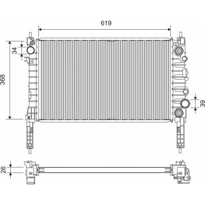 Chladič motora VALEO 701378