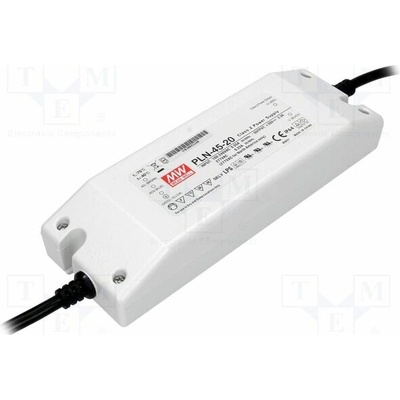 MEAN WELL PLN-45-20 Napájecí zdroj: spínaný; LED; 46W; 20VDC; 2,3A; 90÷264VAC; IP64