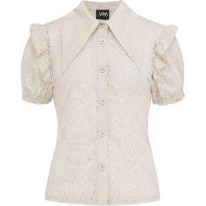 KILLSTAR дамска блуза KILLSTAR - Vexina Collar Blouse - Ivory - KSRA013935