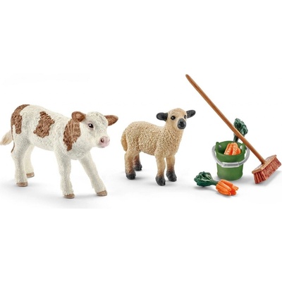 Schleich Farm Life Calf + Lamb + Accessory