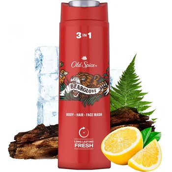 Old Spice Bearglove šampón, sprchový sprchový gél a kondicionér 3v1 pre mužov XXL 675 ml