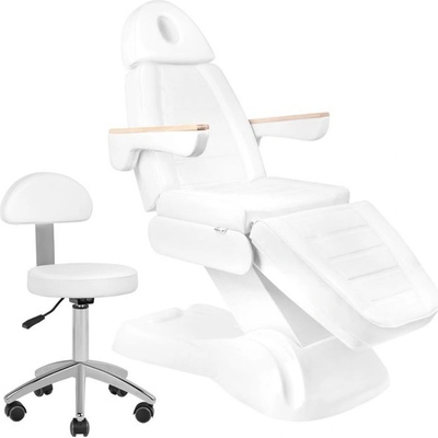 BeautyOne elektrické kosmetické křeslo Sillon 273B LUX3 + kosmetická židle s opěradlem bílá – Zbozi.Blesk.cz