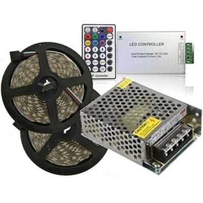Комплект 10m LED лента RGB 30 LED/м с RF контролер, 5 A захранване (1137)