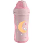KikkaBoo Чаша със силиконовa сламка 220мл Moony me Pink (31302030079)