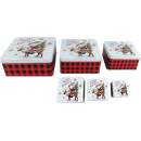 MAKRO Dóza dekoračná vianočná 3ks