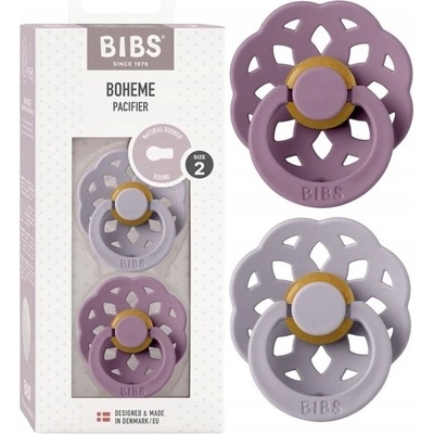 Bibs Boheme cumlíky prírodní kaučuk 2ks Fossil Grey / Mauve