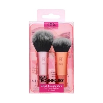 Real Techniques Mini Foundation & Blush Brush Duo комплект четки