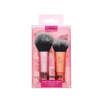 Real Techniques Mini Foundation & Blush Brush Duo комплект четки
