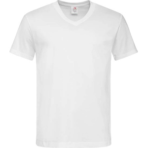 Stedman classic v-neck / Мъжка тениска с v-образно деколте - бяла l (st2300whil)