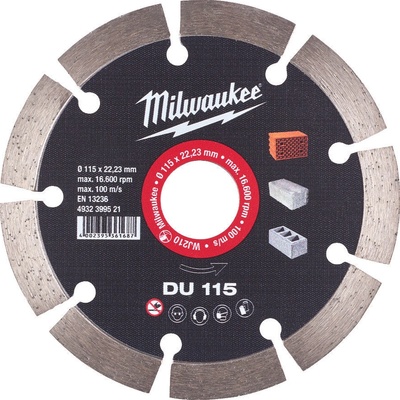 Milwaukee Diamantový rezný kotúč du 115 × 22,2 mm 4932399521
