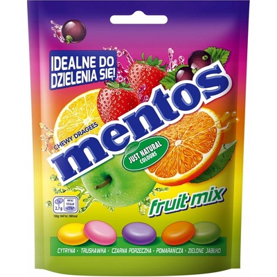 Mentos Fruit mix žvýkací bonbony 160 g
